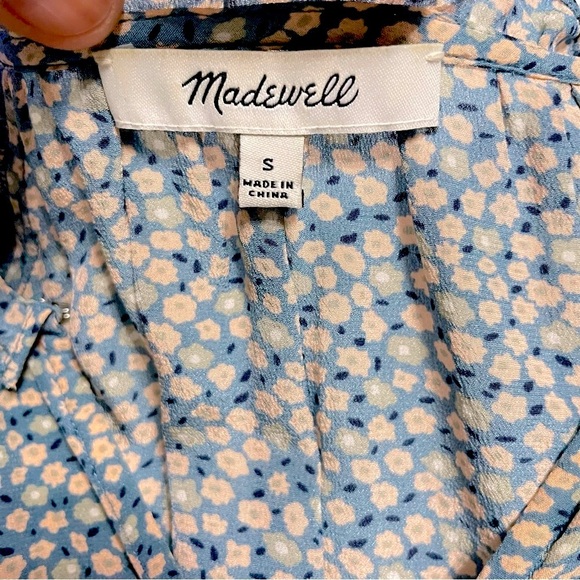 Madewell Silk Poet Top in Bitsy Floral size S - Picture 10 of 15